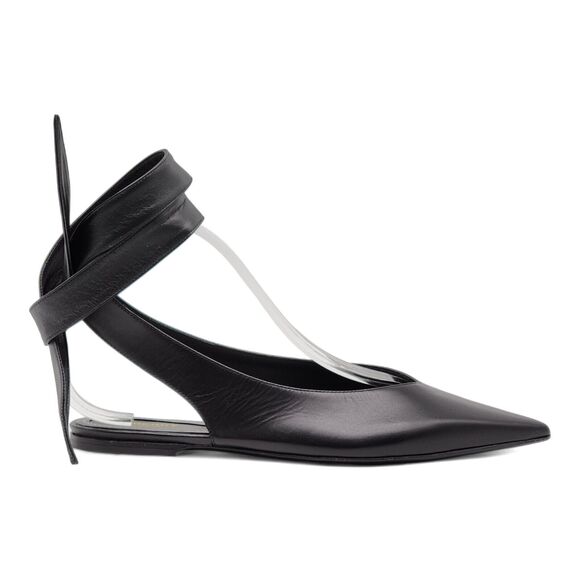 Burberry Howe Leather Slingback Ballet Flats Shoes in Black IT 38.5 US 8.5 $680 - Picture 3 of 8